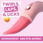 Real-Feel Twirling and Licking Tongue