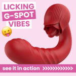 Rose Tongue Thruster Silicone Women's Sex Toy