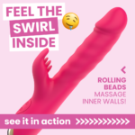 Thrusting Spinning Licking Dual Action Vibrator - Rolling Beads Massage Inner Walls with Every Thrust!